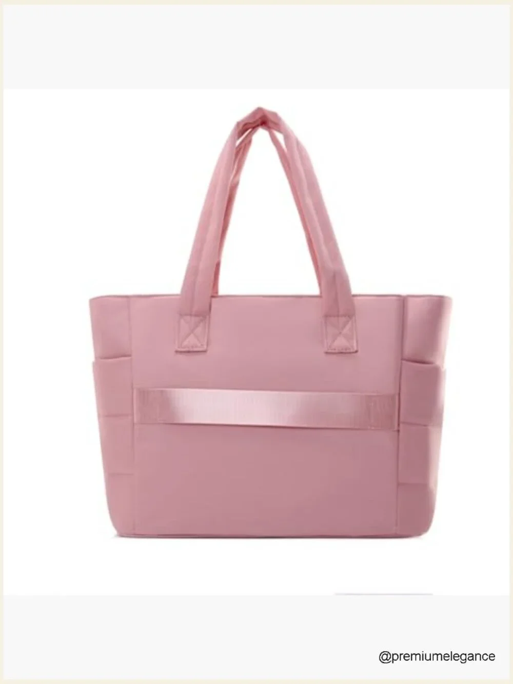 Lightweight Puffer Tote Bag with Compartments, Quilted Shoulder Handbag for